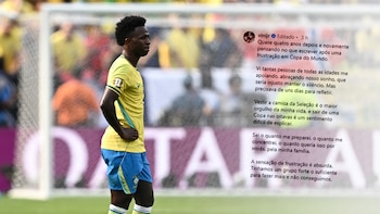 El descargo de Vinícius Júnior tras la prematura eliminación de Brasil del Mundial: “Otra vez pensando en qué escribir”