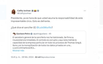 Catherine Juvinao exigió responsabilidad y
