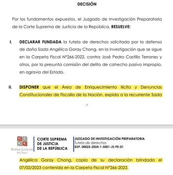 PJ declara fundada tutela de