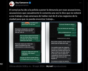 La conversación entre un jefe