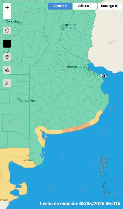 Se esperan fuertes lluvias en la región.