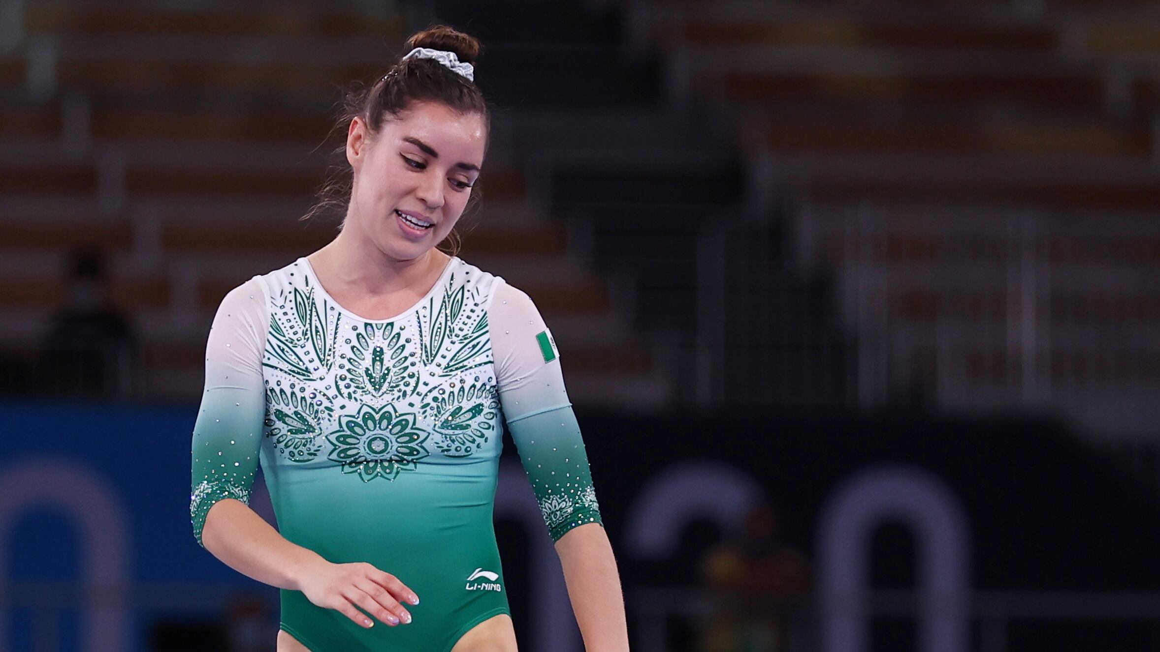 Dafne Navarro se clasifica a la semifinal del trampolín individual con una puntuación de 54.220, manteniendo viva la esperanza de una final histórica. (REUTERS/Mike Blake)