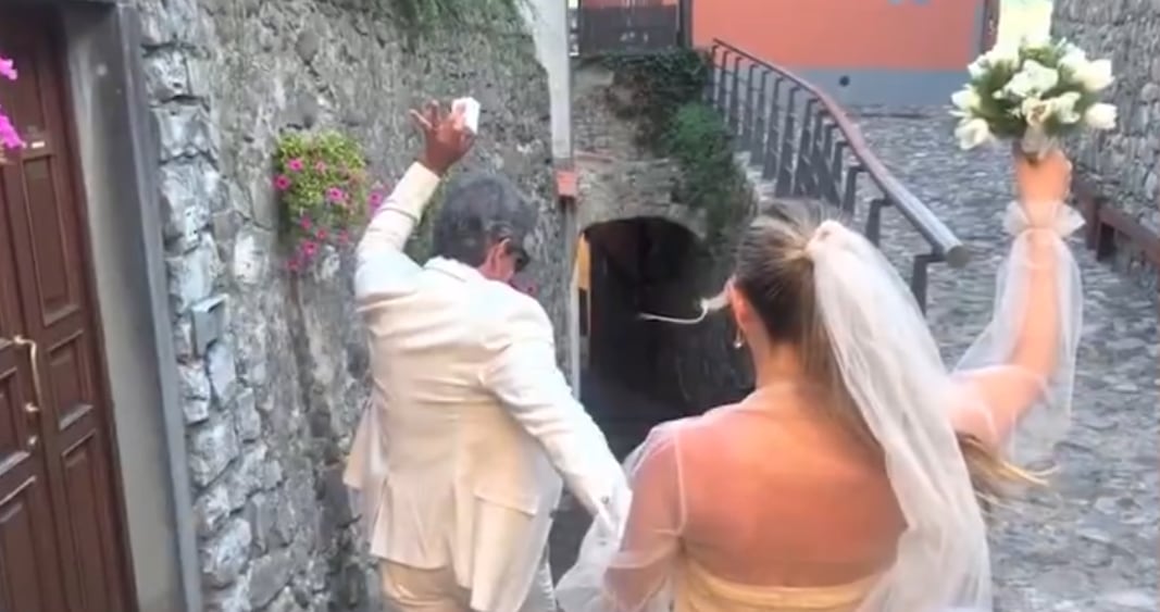 El bajo perfil de Claudio Rígoli marcó toda la boda, ya que solo había dicho que viajaría de vacaciones con Elisa