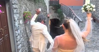 El bajo perfil de Claudio Rígoli marcó toda la boda, ya que solo había dicho que viajaría de vacaciones con Elisa
