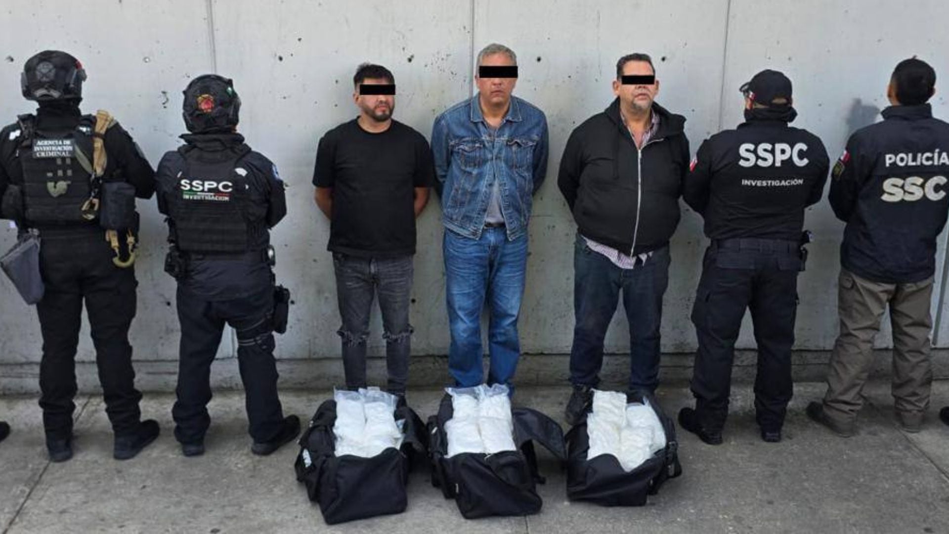 Los tres hombres fueron capturados en la alcaldía Gustavo A. Madero.Foto: SSPC