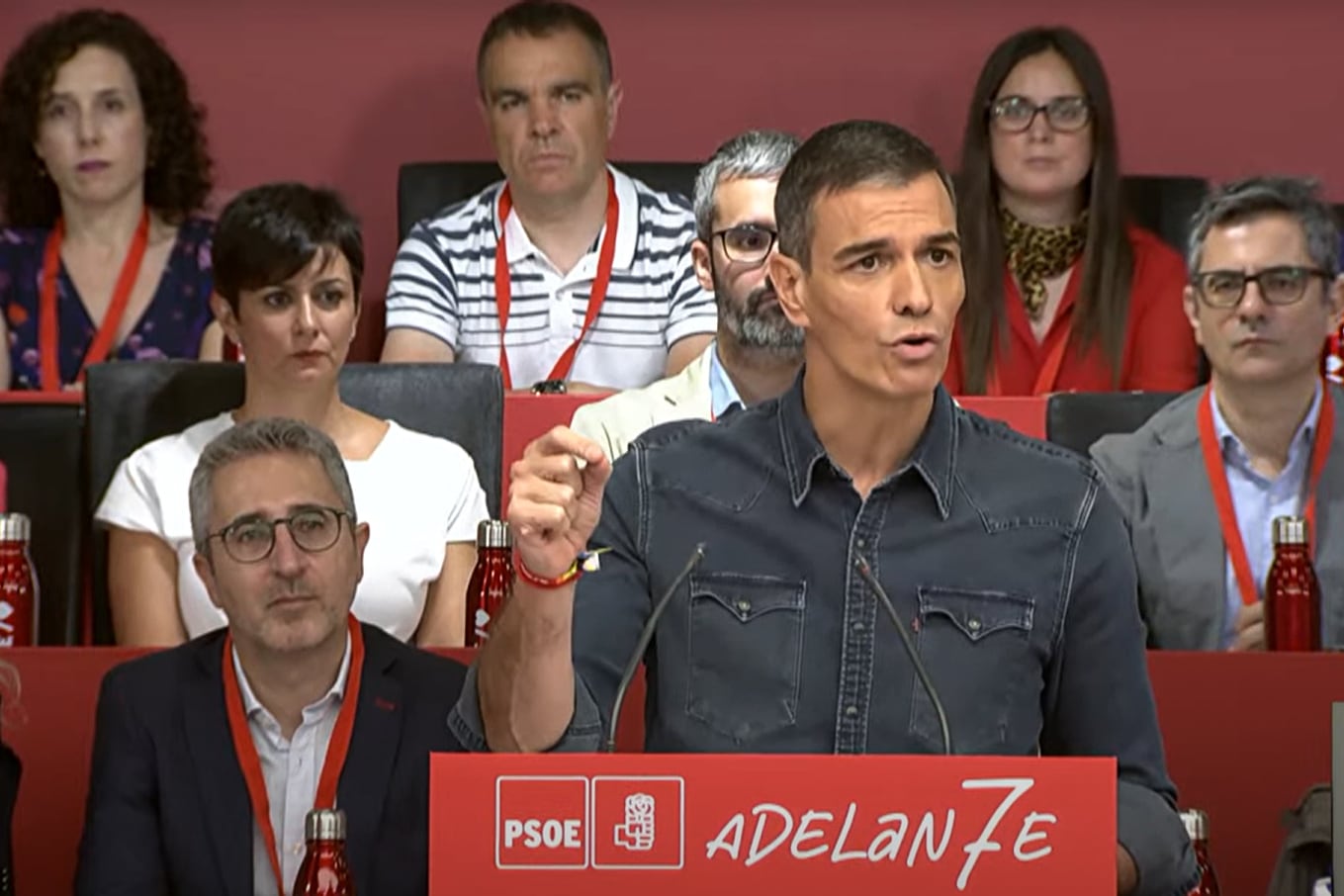 Captura de vídeo del presidente del Gobierno, Pedro Sánchez, en el Comité Federal del PSOE.