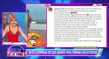 Génesis Tapia y su esposo habría retomado su relación. (Captura: Magaly TV La Firme)