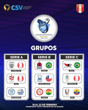 Todoso los grupos del Sudamericano