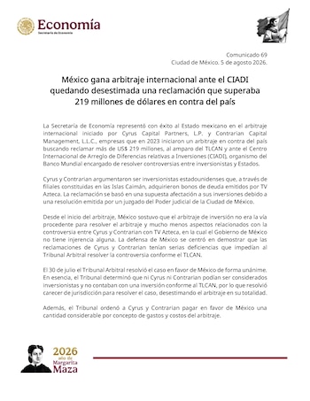 Comunicado Oficial.
