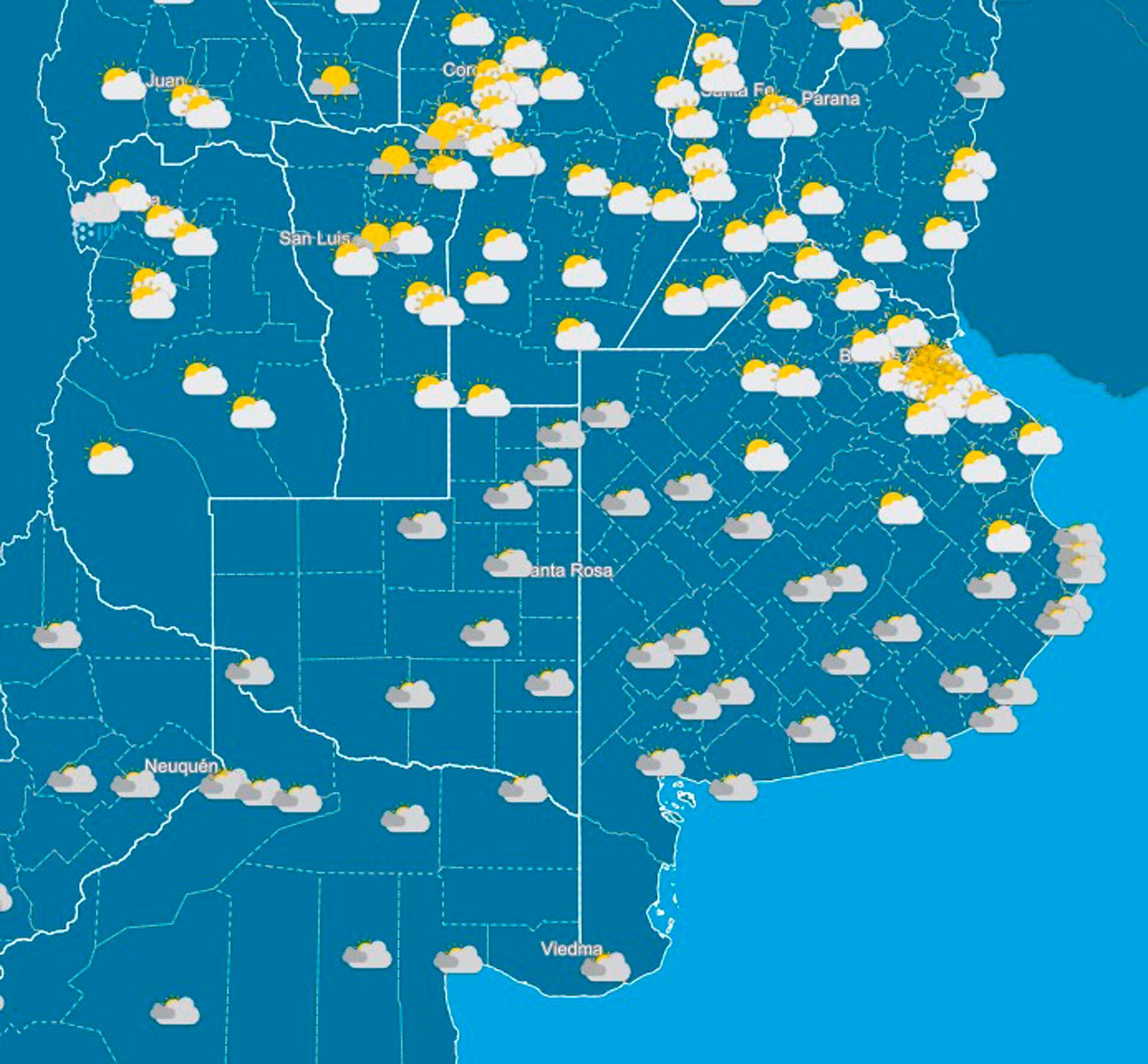 Para la tarde, se espera una nubosidad variada en PBA.