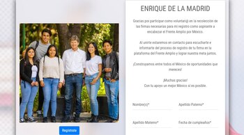 Registro de voluntarios de Enrique
