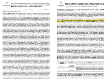 Cláusulas del contrato entre Deyci Jiménez con el Ministerio del Interior en donde se detallan el valor por $11.151.338 pesos y el plazo de ejecución estipulado hasta el 31 de diciembre de 2025 - crédito Dapre