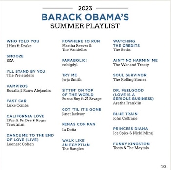 La lista de Obama incluye