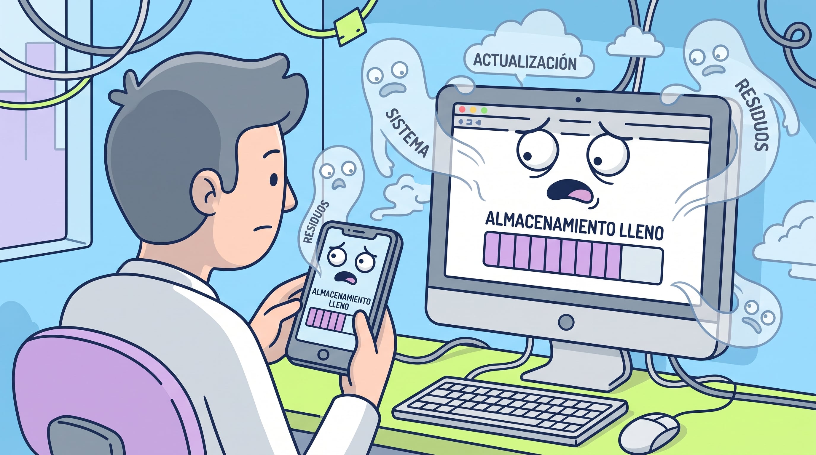 Por qué el almacenamiento de tu dispositivo aparece lleno aunque hayas borrado todo