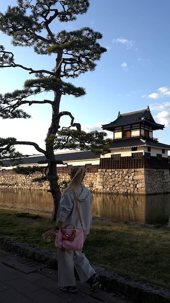 Wanda Nara disfrutó de su viaje en tren bala a Hiroshima