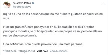 Gustavo Petro tildó a Betancourt