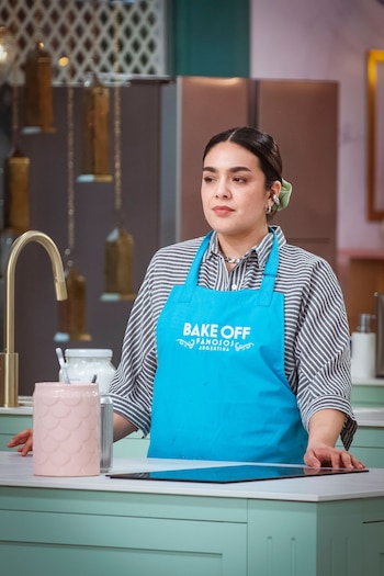 Ángela Leiva había utilizado el delantal celeste (Gentileza Prensa Telefe)