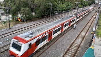 Tren Suburbano Edomex Tlalnepantla vidrio roto