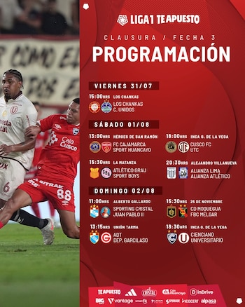 Así se jugará la fecha 3 del Torneo Clausura 2026.