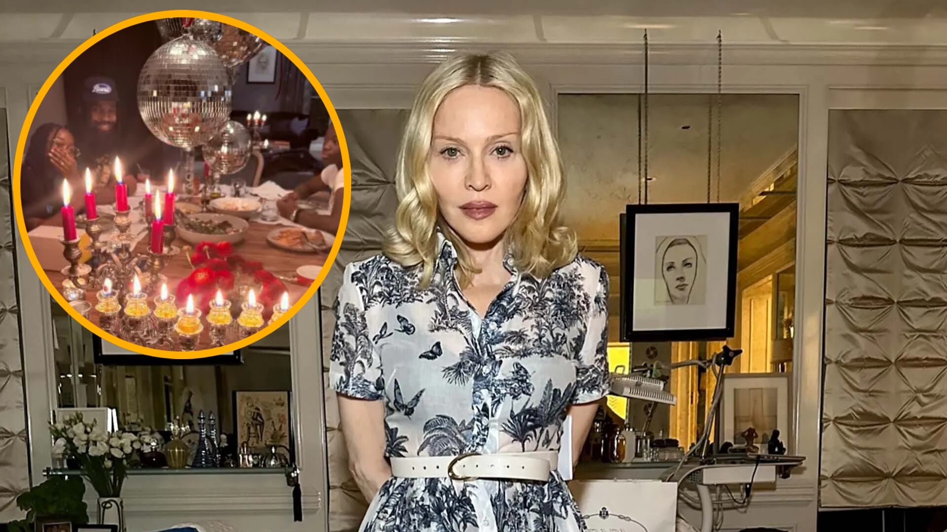 Madonna celebró Janucá junto a su novio y sus hijas gemelas. (Instagram/Madonna)