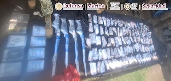 Aseguran arsenal, cocaína y grandas en Chiapas