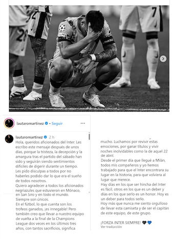 Lautaro Martínez's post