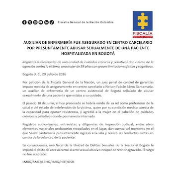 Fiscalía - crédito Fiscalía