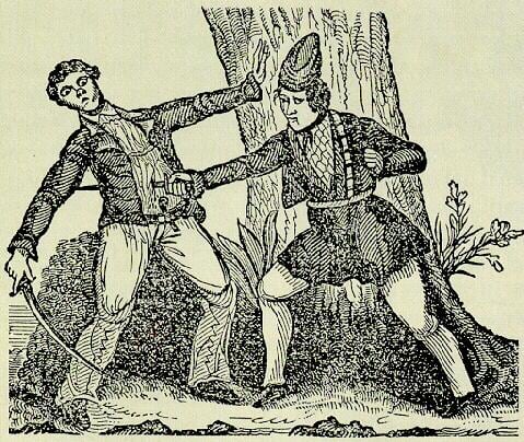 Mary Read, la mujer pirata del Caribe, según un grabado en madera del siglo XVIII (Wikimedia Commons)