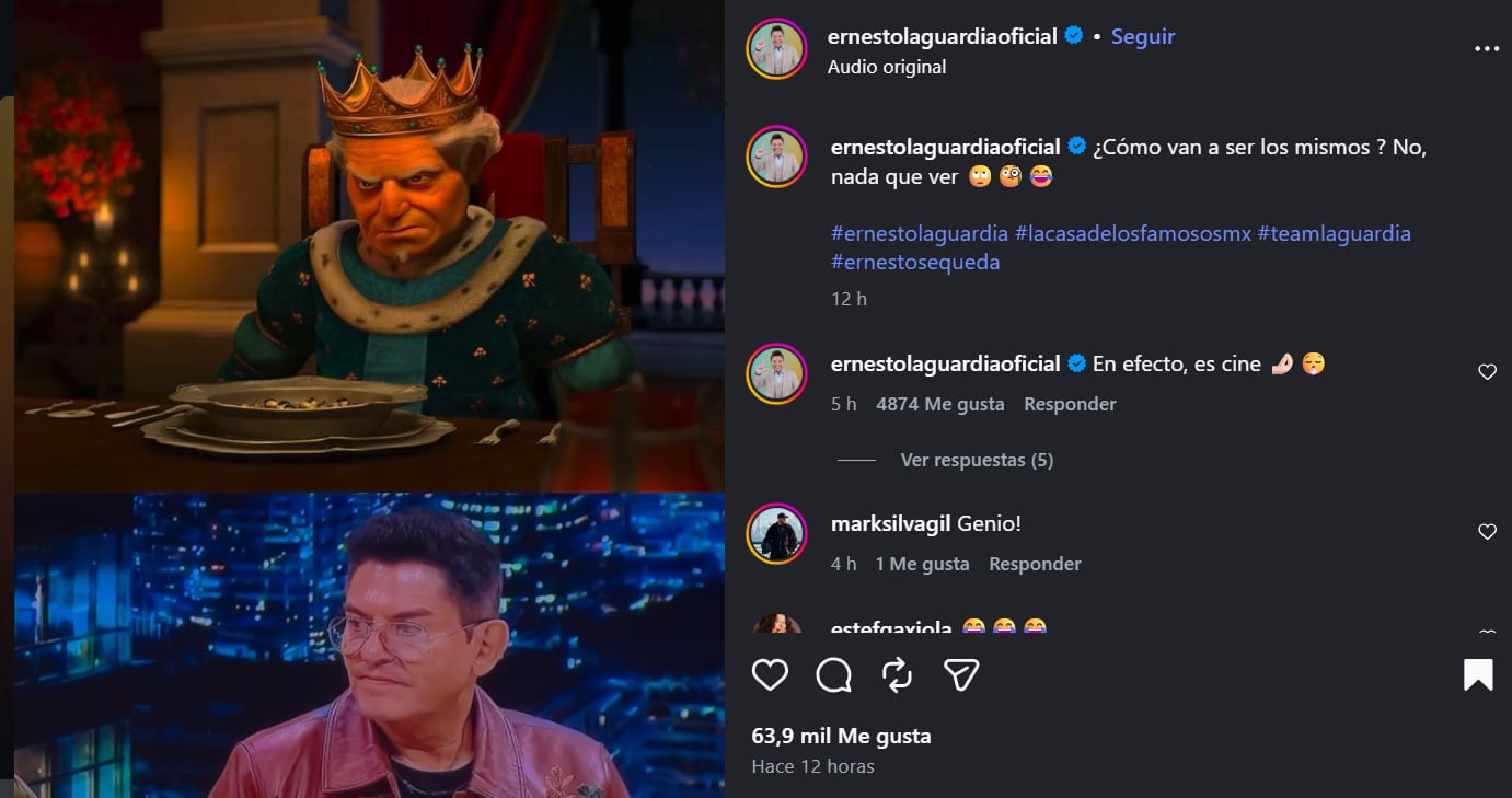 El equipo de Ernesto Laguardia comparó a los habitantes con personas de Shrek. (IG: ernestolaguardiaoficial)