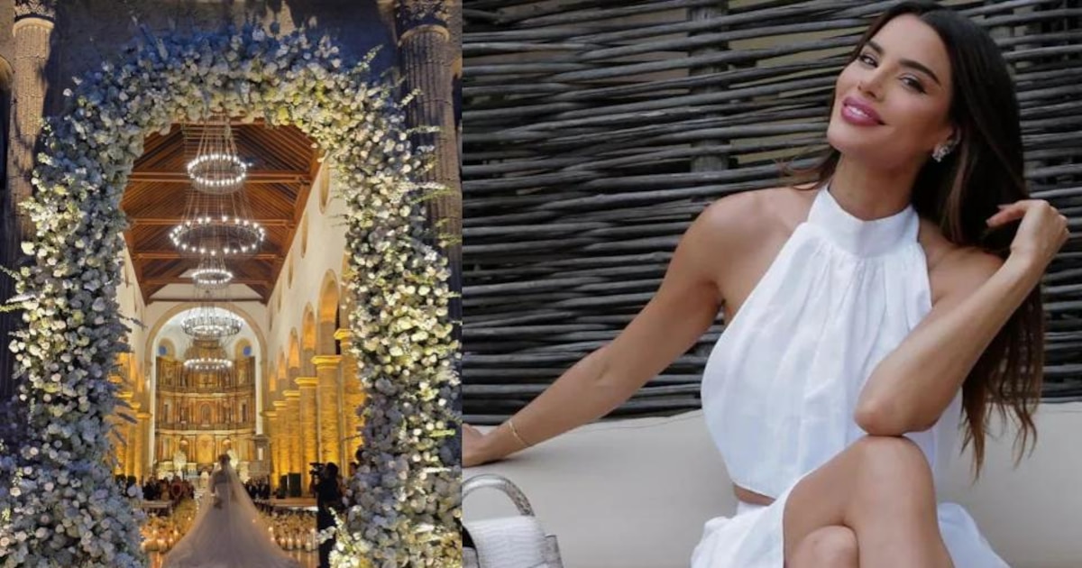 En imágenes: Ariadna Gutiérrez y su vestido de novia se robaron las miradas en su boda en Cartagena