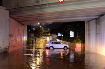 Inundaciones provocadas por las fuertes lluvias en Cataluña. (@bomberscat/X)