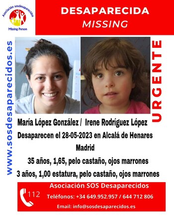 Cartel de búsqueda de María