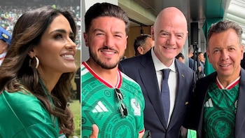 Políticos del PRI, PAN y MC, acudieron al Estadio Azteca para celebrar la fiesta futbolera. (Fotos: redes sociales)