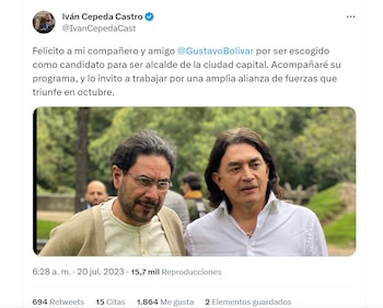 Bolívar-Inti-Cepeda hablan de la alcaldía.