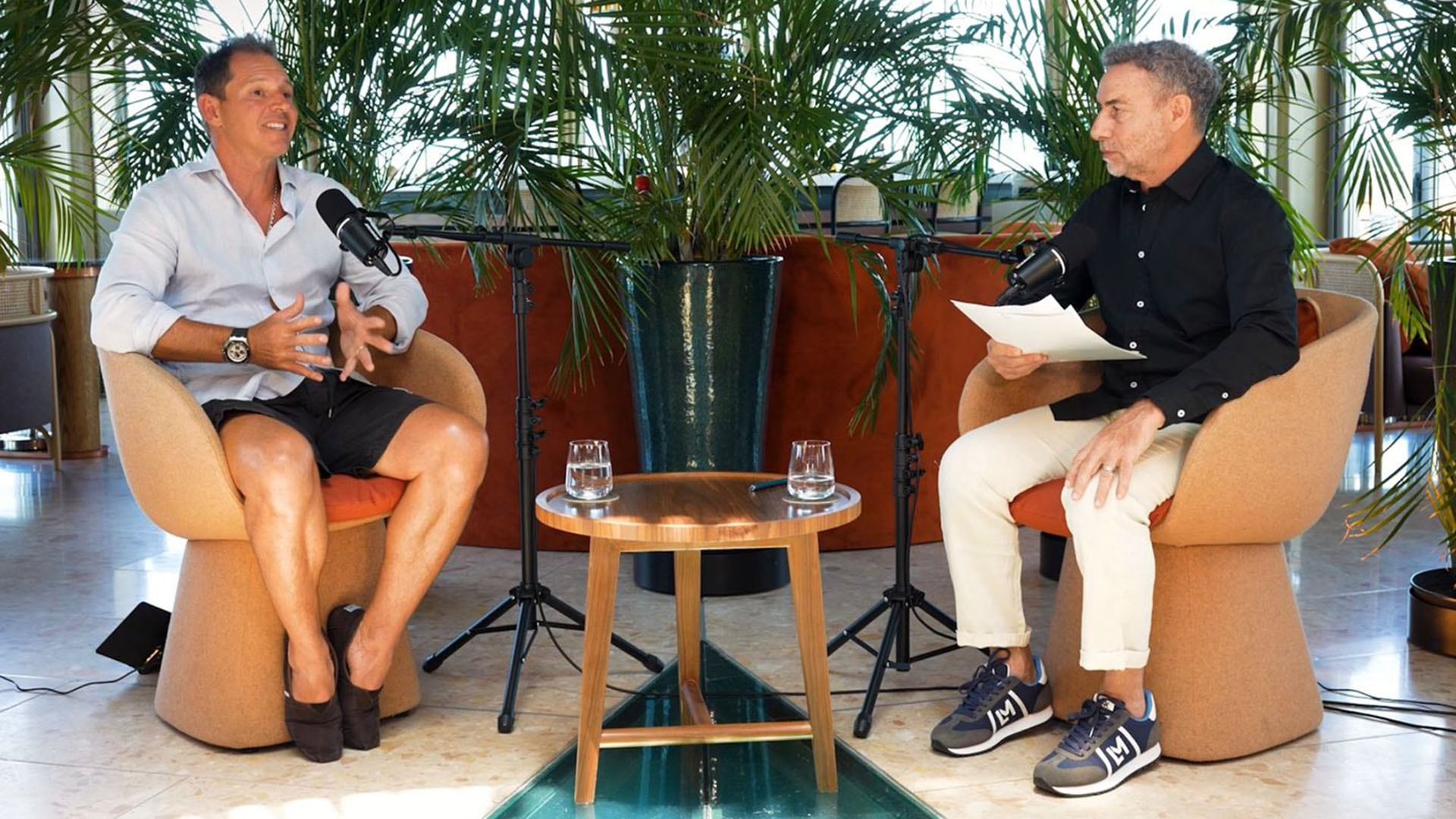 Jorge Brito y el periodista Luis Majul