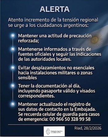 Comunicado de la Embajada Argentina