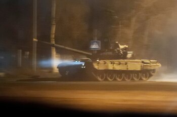Un tanque ruso en las