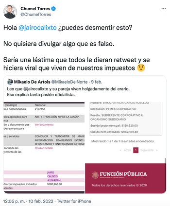 El influencer pidió al periodista