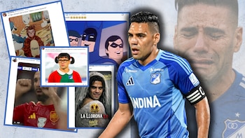 Reclamos de Falcao por el penalti no sancionado desató memes y humor en redes tras el clásico Millonarios vs. Santa Fe