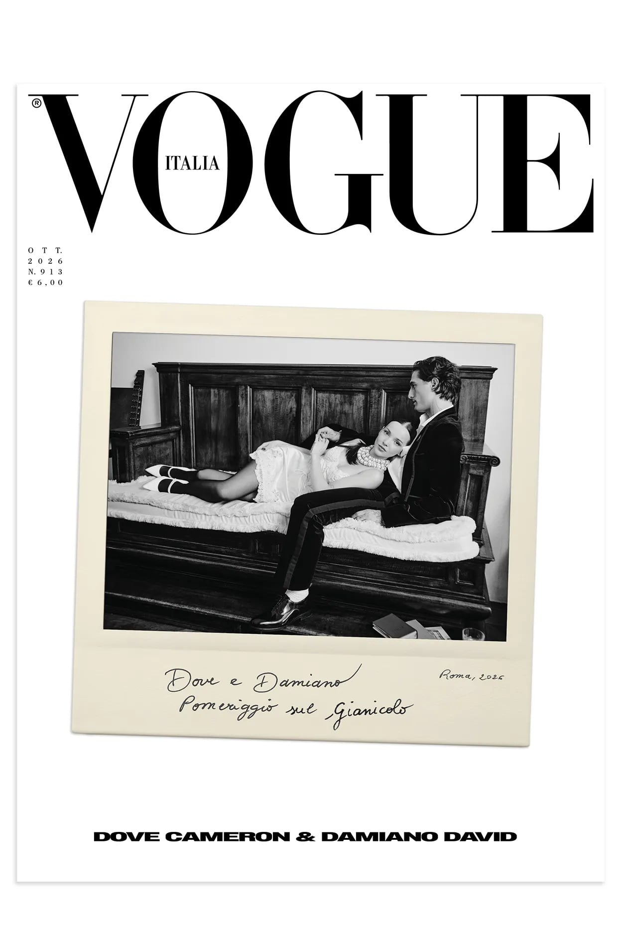 Dove Cameron protagoniza con Damiano David la portada de Vogue de octubre de 2026 y allí presenta su próximo álbum (Vogue)