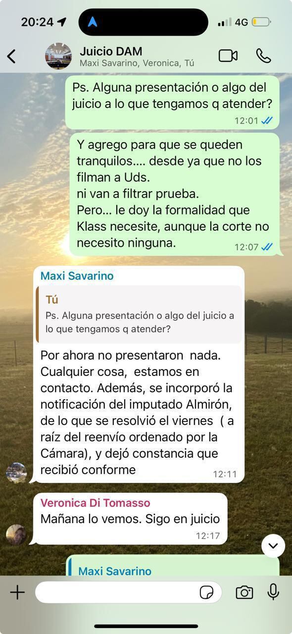 Maximiliano Savarino y Verónica Di Tomasso estaban al tanto de la cámara dentro del recinto