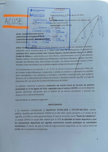 El coordinador de Movimiento Ciudadano exige investigación por el ascenso y descenso en la Liga Mx