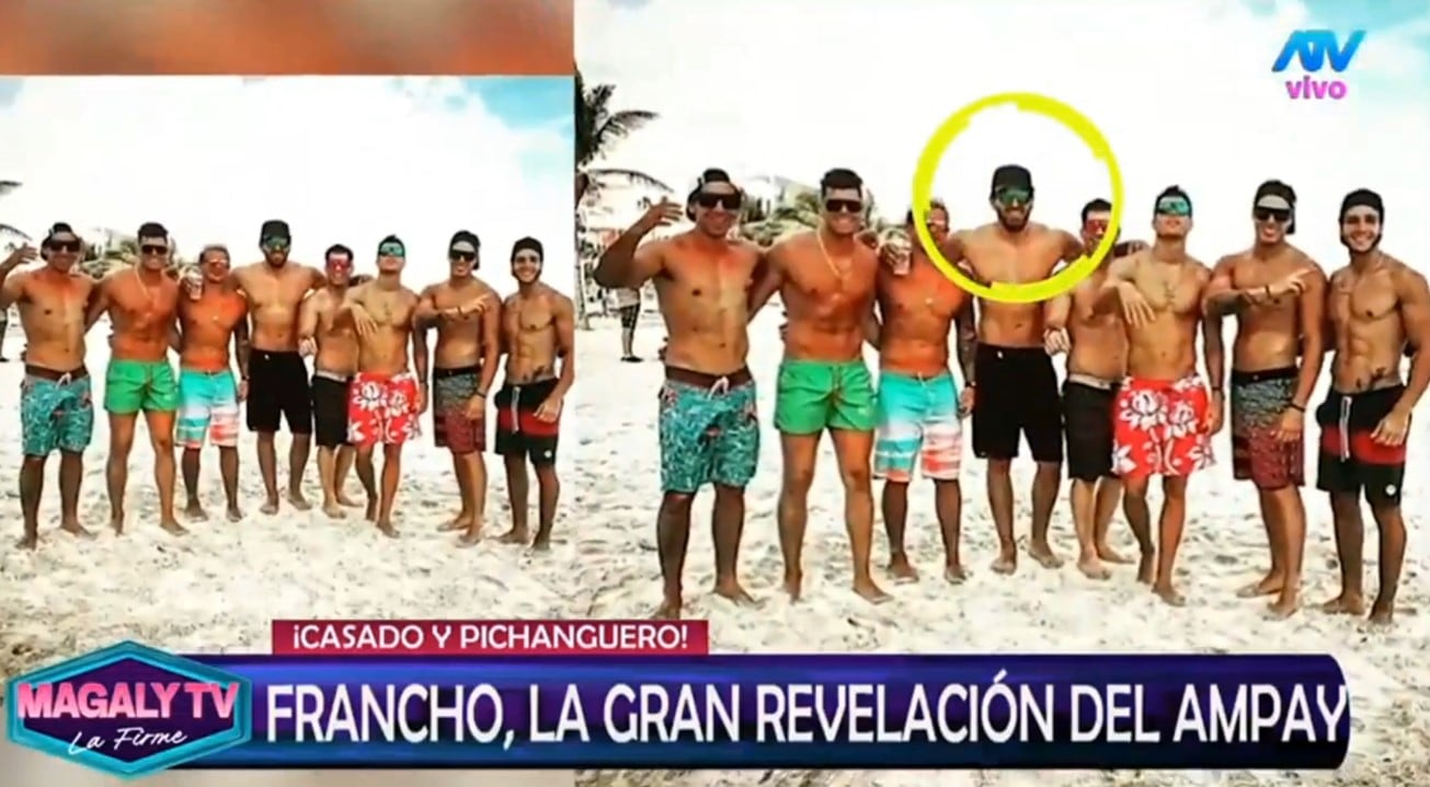 Francho Sierralta: lo que dijo antes del viaje y lo que muestran las imágenes. Captura: Magaly Tv La Firme.