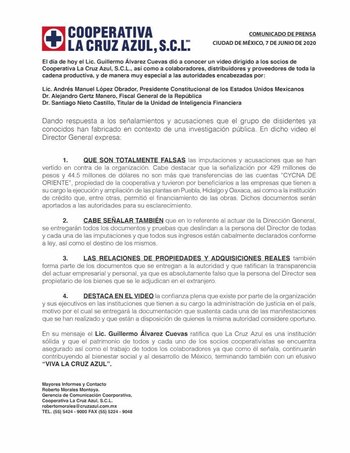 Mensaje de Guillermo Álvarez de