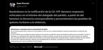 Publicación de Jean Ferrari sobre