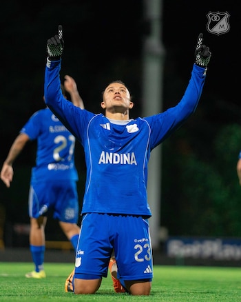 Leonardo Castro marcó el gol de Millonarios en la victoria ante Llaneros - crédito Millonarios