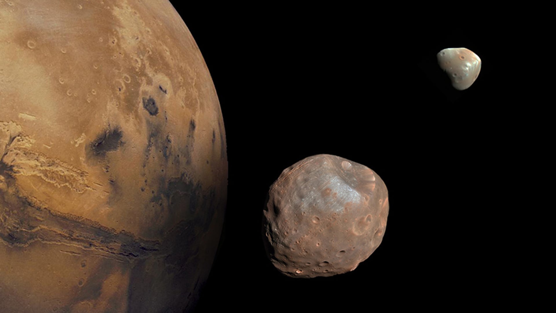 Las muestras pueden resolver si Fobos y Deimos nacieron tras un impacto sobre Marte o si fueron asteroides capturados por su gravedad (JAXA)