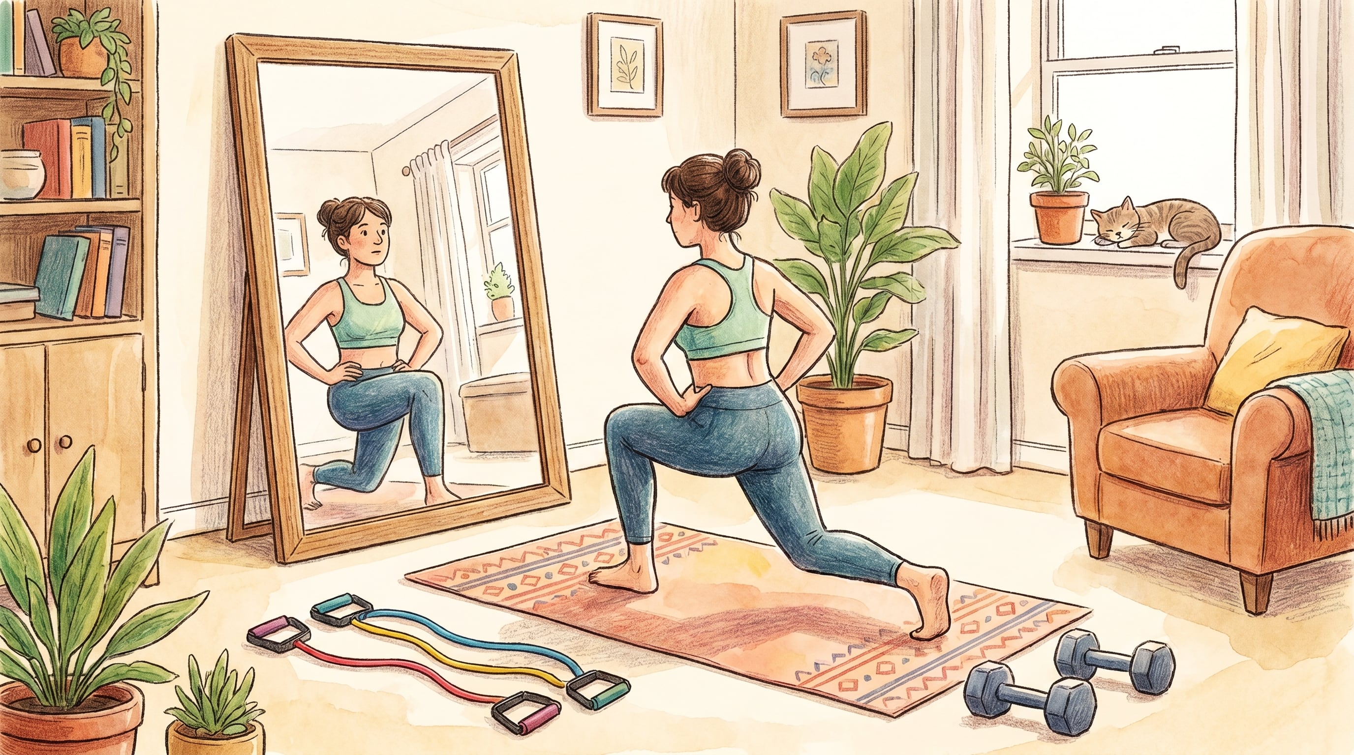 El auge del entrenamiento en casa desde 2020 impulsa a miles a mejorar su condición física sin ir a un gimnasio (Imagen Ilustrativa Infobae)