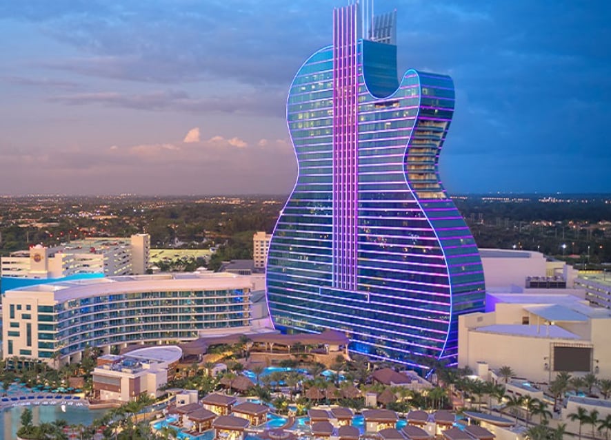 Una ráfaga de viento derribó una cabaña en el club DAER del Seminole Hard Rock Hotel & Casino de Hollywood y dejó cinco heridos (Hard Rock)