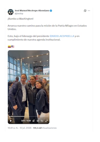 José Manuel Restrepo antes de su viaje a Estados Unidos